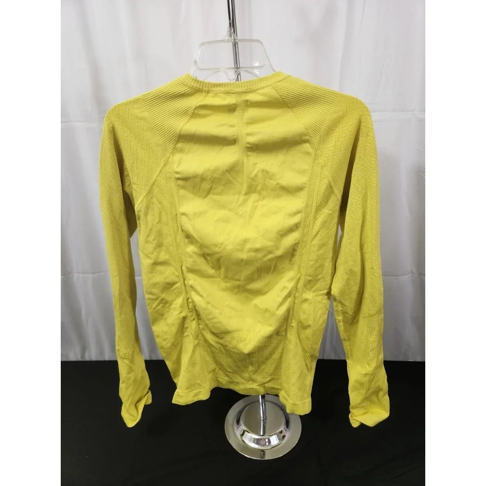 Athleta Fast Track 1/4 Zip Pullover Womens Sz S Yellow Long Sleeve Running Top - Picture 5 of 5